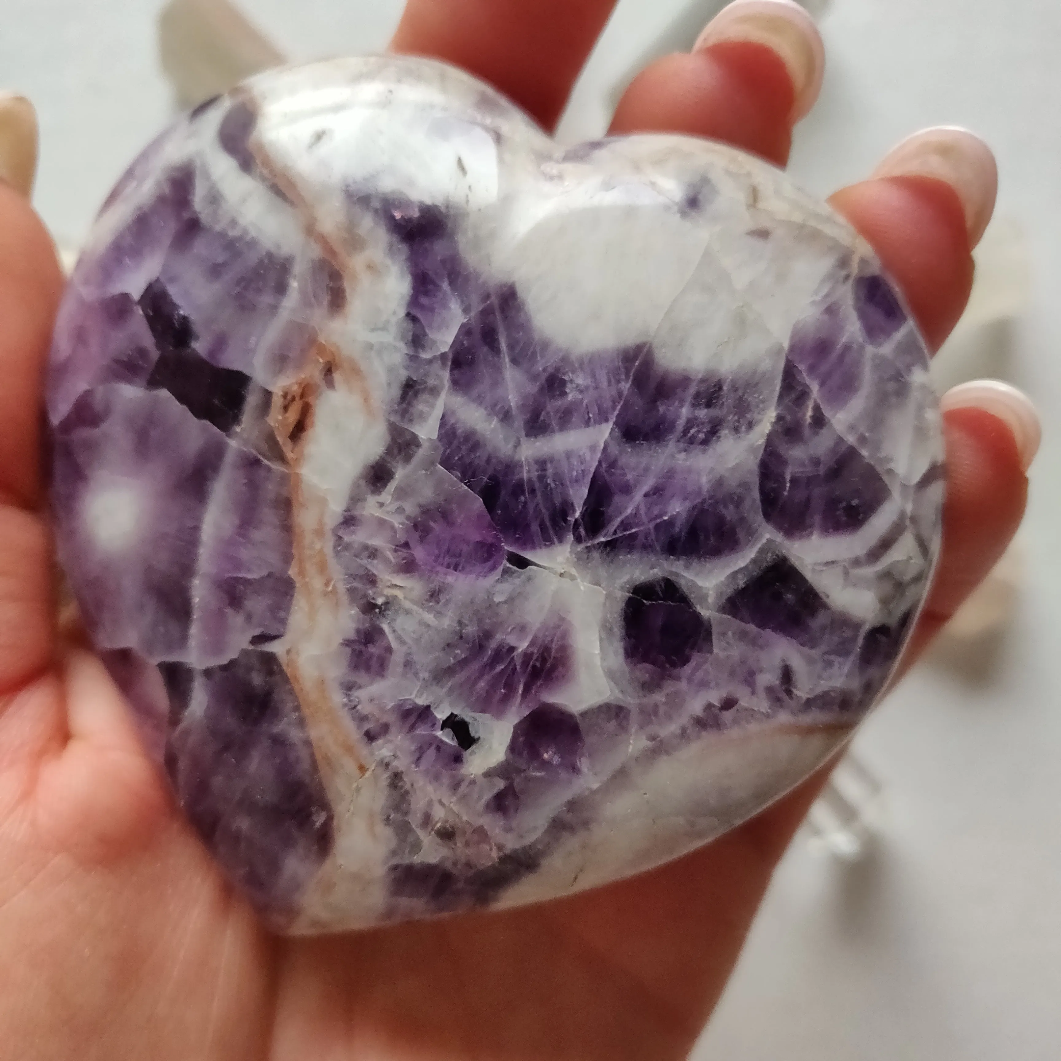 Chevron Amethyst Heart (#2)