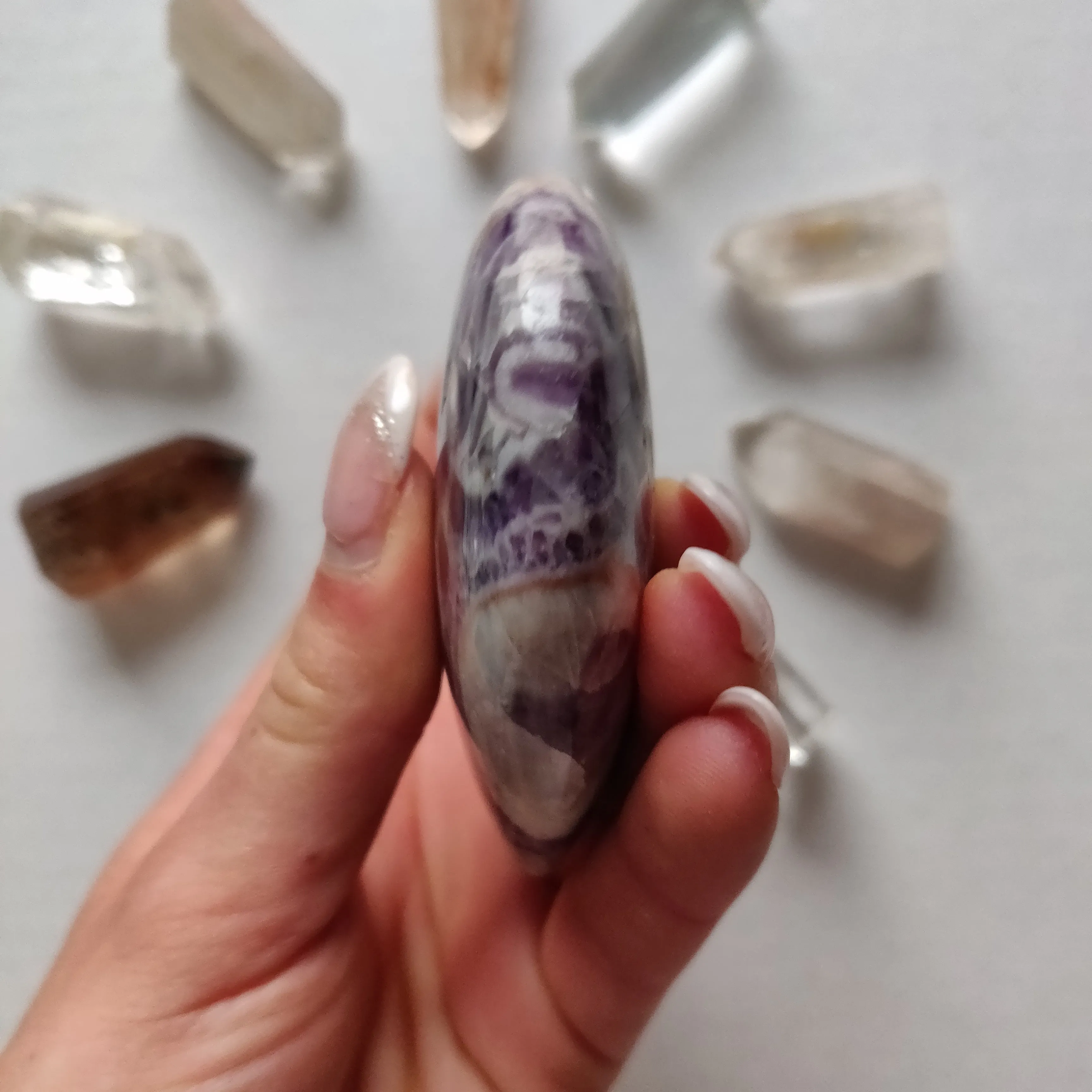 Chevron Amethyst Heart (#2)