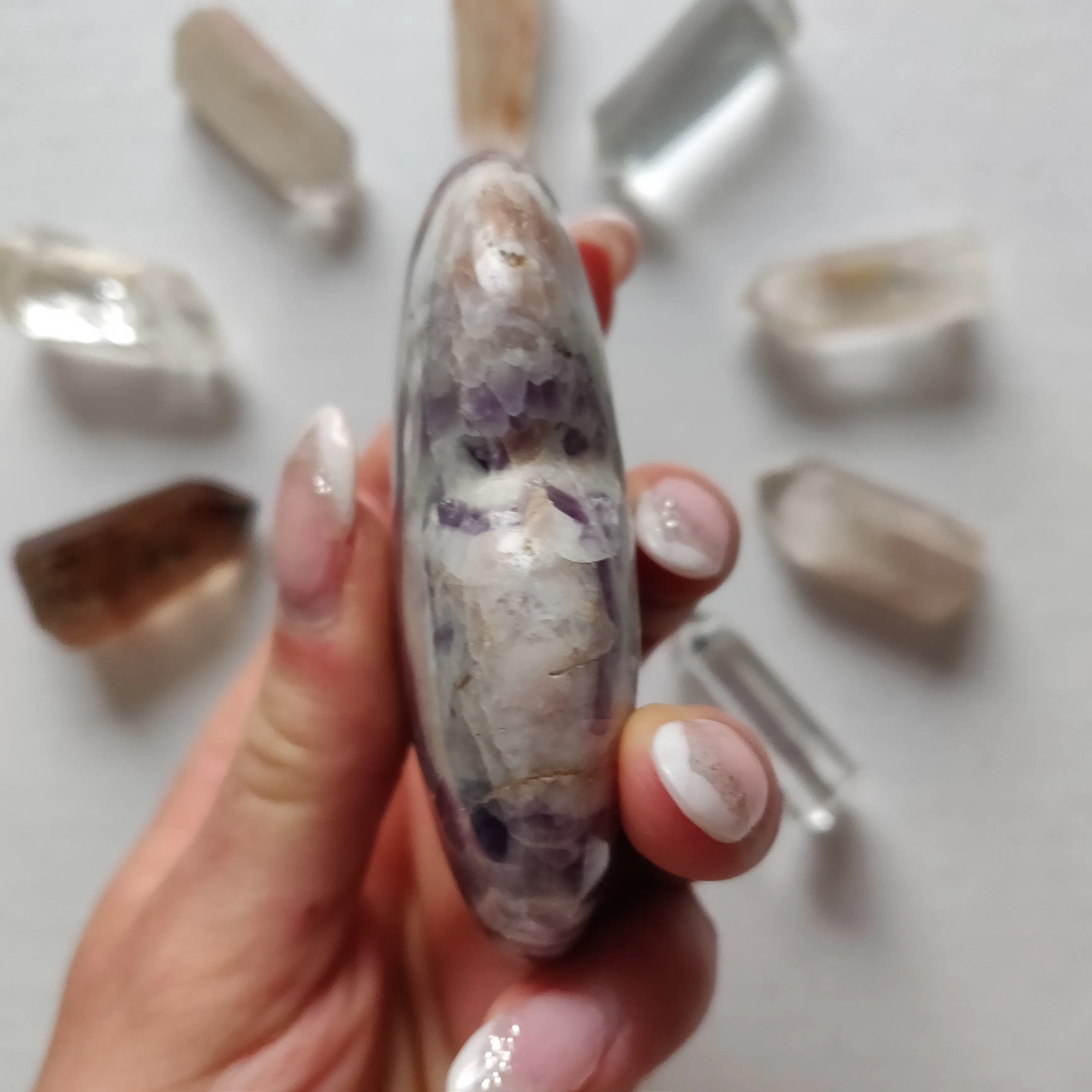 Chevron Amethyst Heart (#2)
