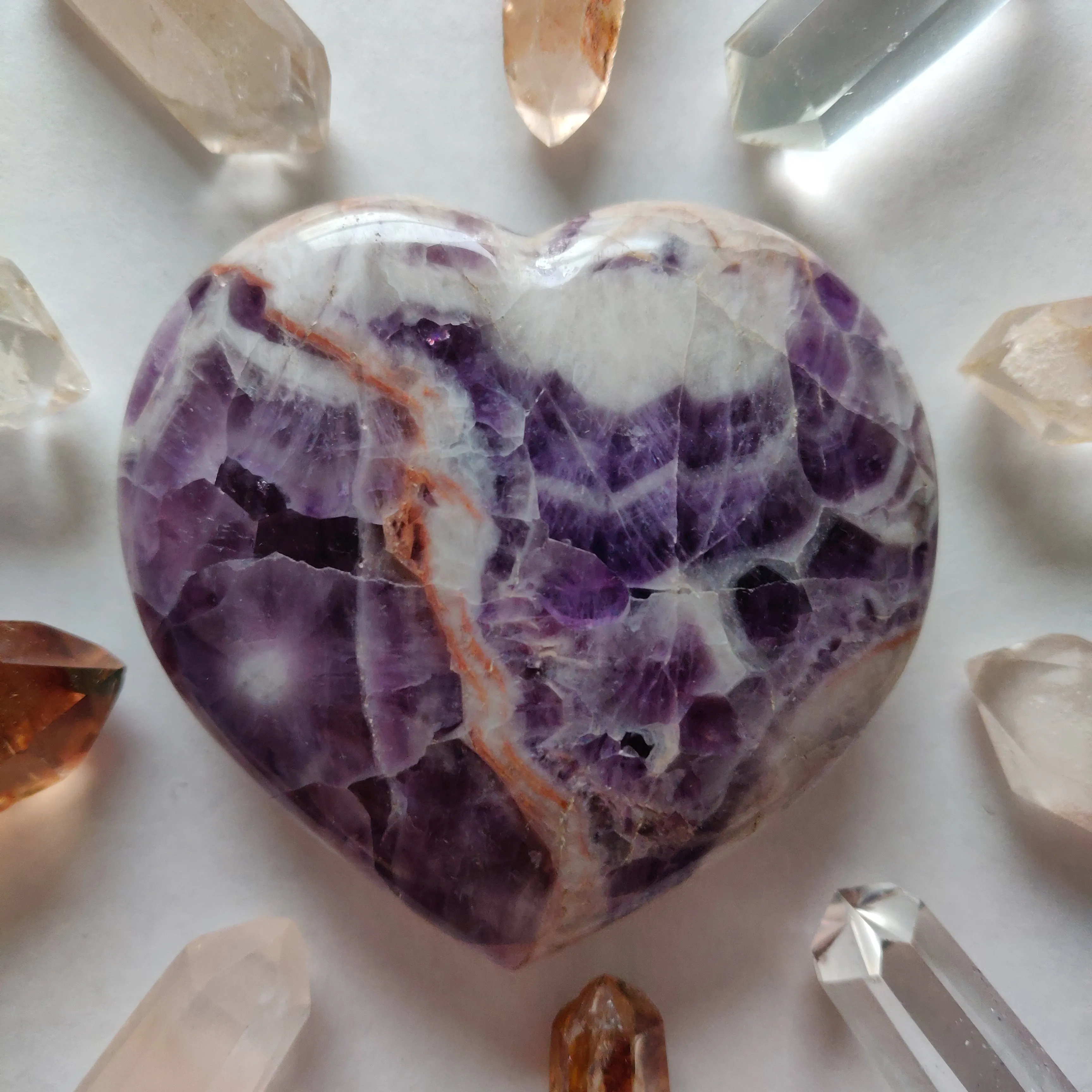 Chevron Amethyst Heart (#2)