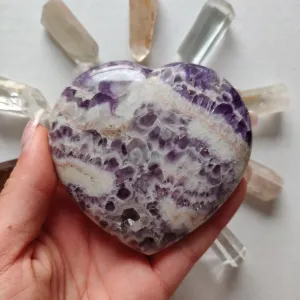 Chevron Amethyst Heart (#4)