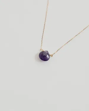 COLORED STONE NECKLACE （amethyst）
