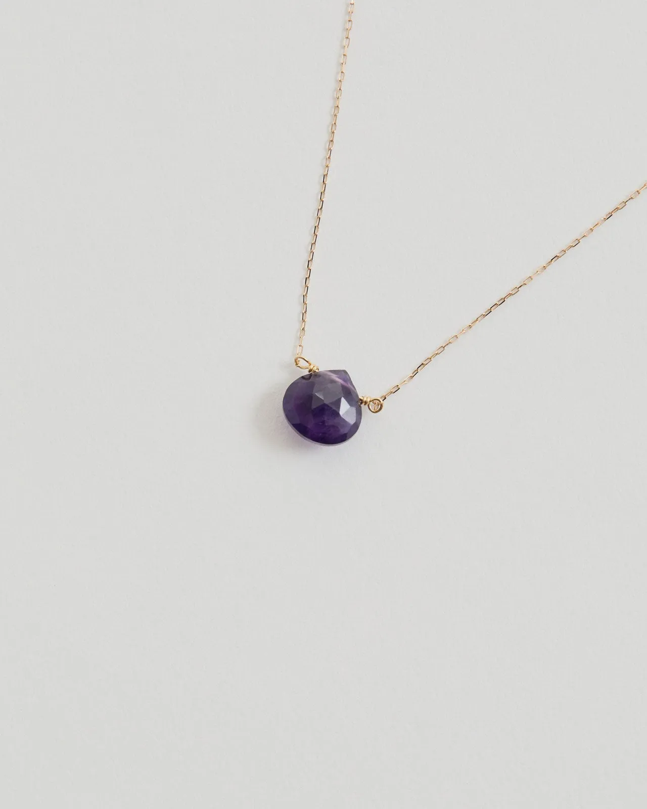 COLORED STONE NECKLACE （amethyst）