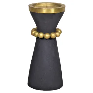 Cyan Design 11514 Parvati Cndlehdr - Antique Brass and Black - Small