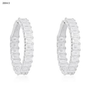 Dazzling Impact Hoops Diamond Earrings