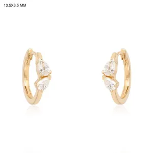Dazzling Mirage Huggie Earrings