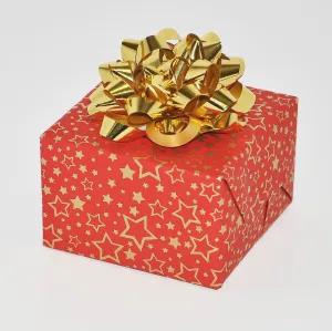 Dazzling Red Gold Star Counter Roll