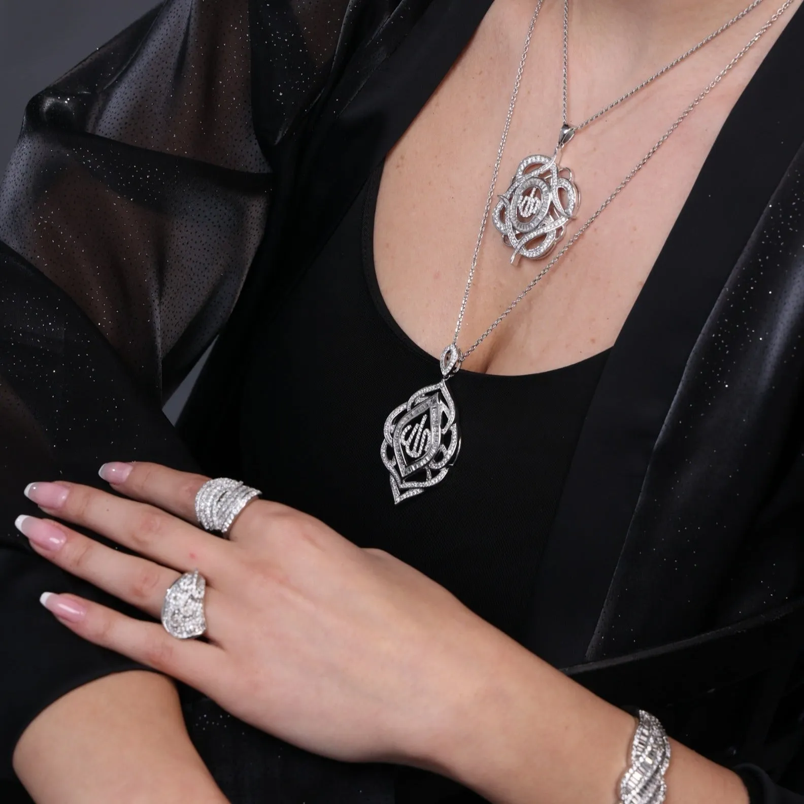 Dazzling Swirl Sterling Silver Ring