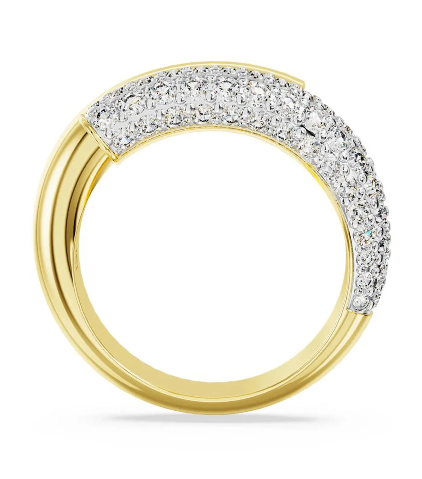 Dextera Cocktail Ring White Gold-tone Plated