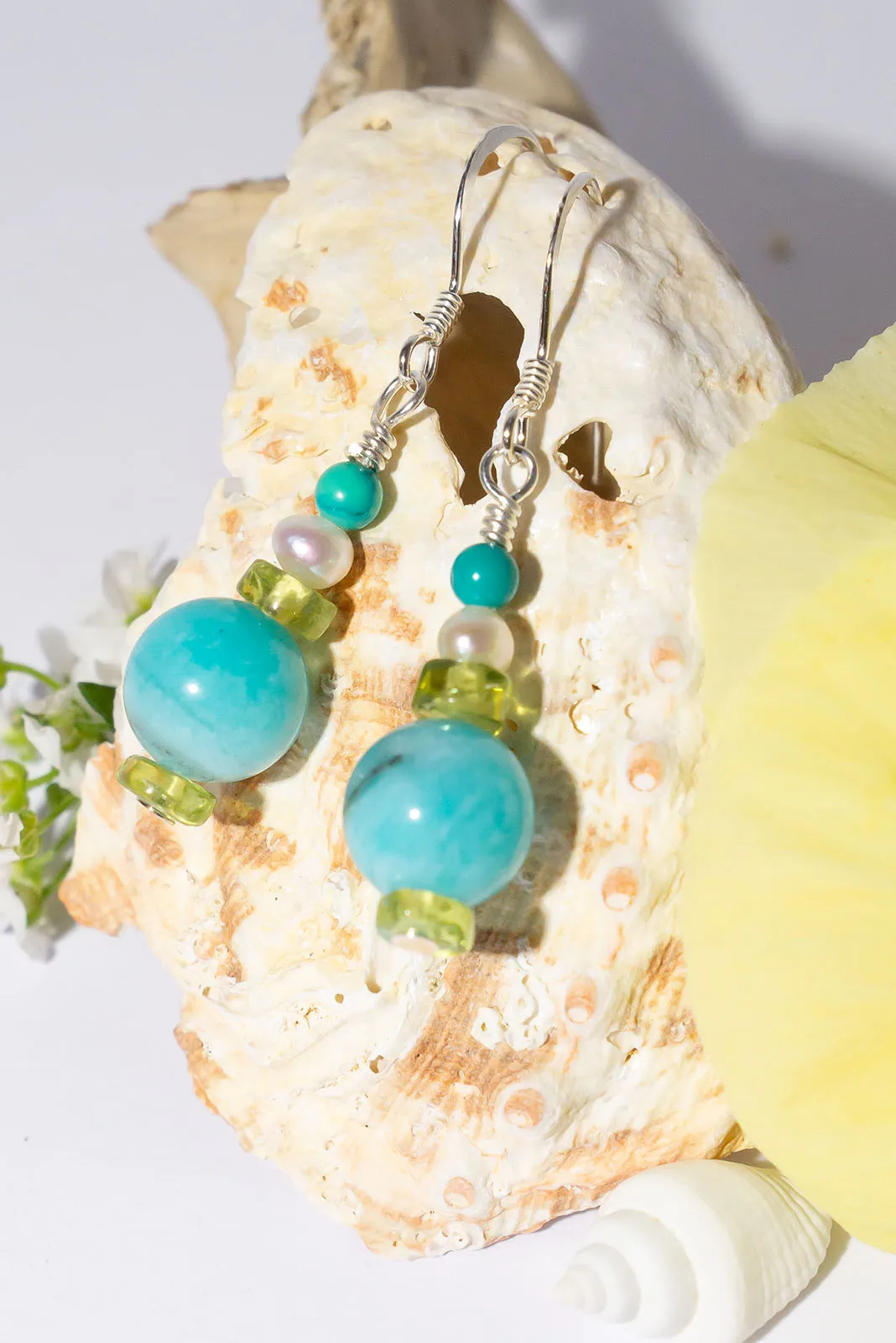 Earrings Gemstone Cool Waters