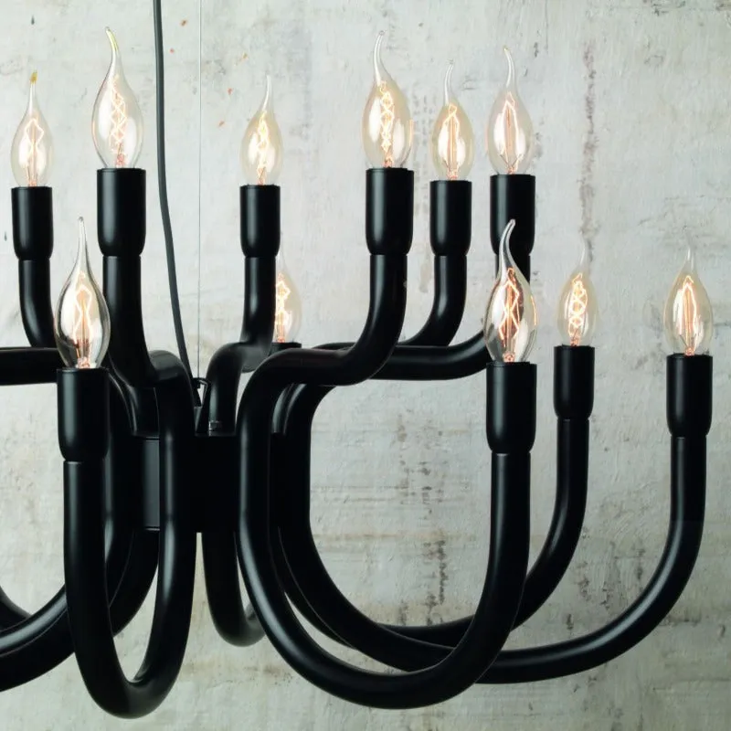 Eclectic Aluminium Multi-Arm Chandelier