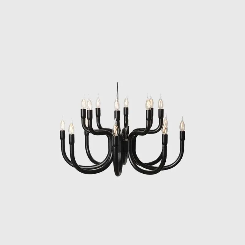 Eclectic Aluminium Multi-Arm Chandelier