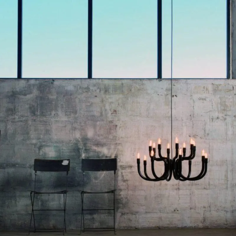 Eclectic Aluminium Multi-Arm Chandelier