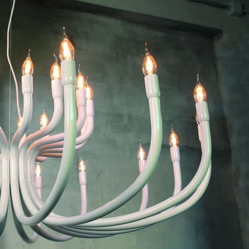 Eclectic Aluminium Multi-Arm Chandelier