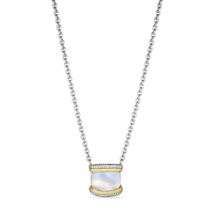 Eternity Necklace with Rainbow Moonstone and 18K Gold