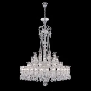 Extra Large French-style Romantic Flower Branch Art Crystal Chandelier Multi-layers Chrome Crystal Light for Big Foyer/Staircase/Hallway