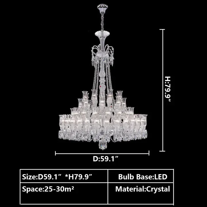 Extra Large French-style Romantic Flower Branch Art Crystal Chandelier Multi-layers Chrome Crystal Light for Big Foyer/Staircase/Hallway