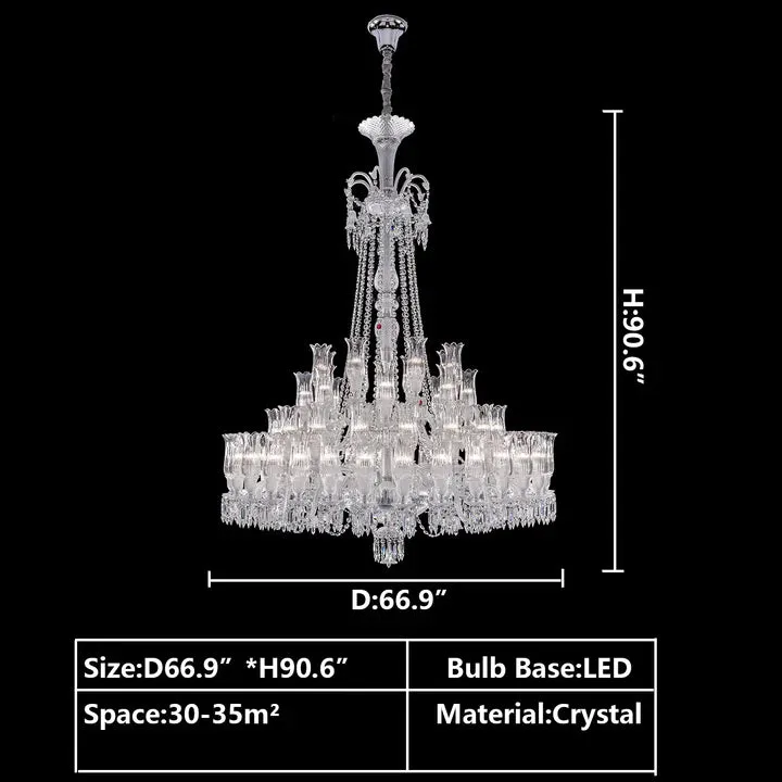 Extra Large French-style Romantic Flower Branch Art Crystal Chandelier Multi-layers Chrome Crystal Light for Big Foyer/Staircase/Hallway