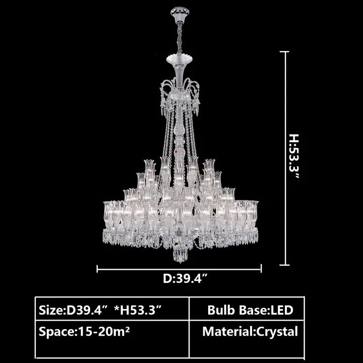 Extra Large French-style Romantic Flower Branch Art Crystal Chandelier Multi-layers Chrome Crystal Light for Big Foyer/Staircase/Hallway