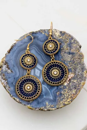 Filigree Medallion Drop Earrings