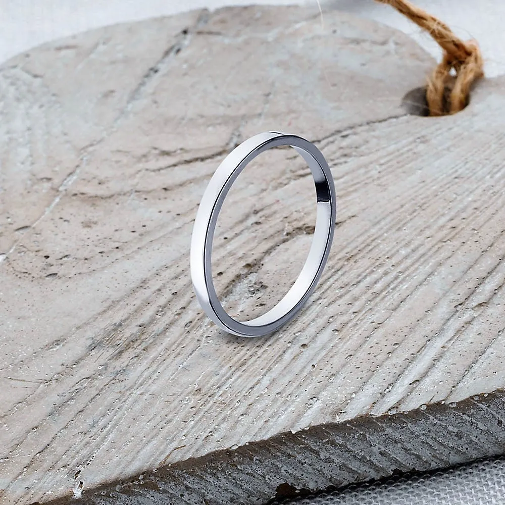 Flat Band Ring - SR106 2mm-10mm SIZES G-Q