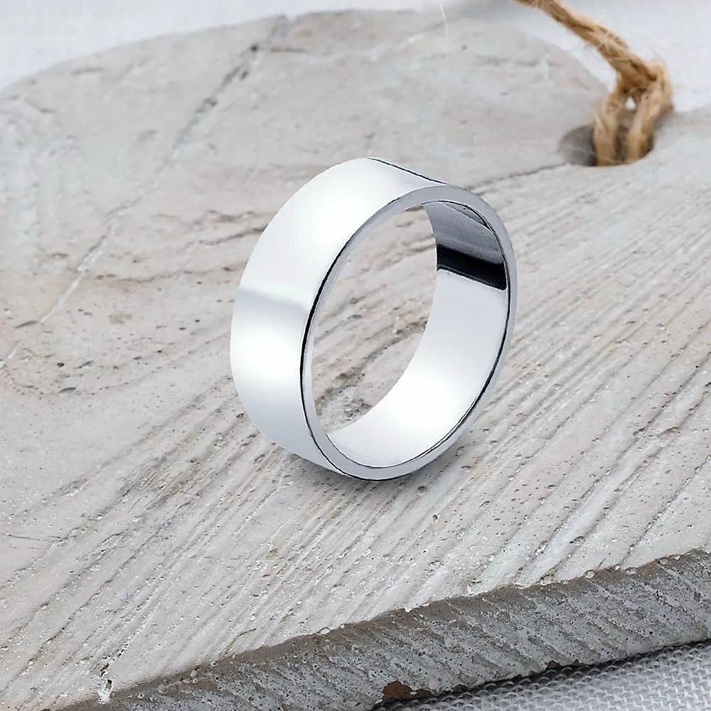 Flat Band Ring - SR106 2mm-10mm SIZES G-Q