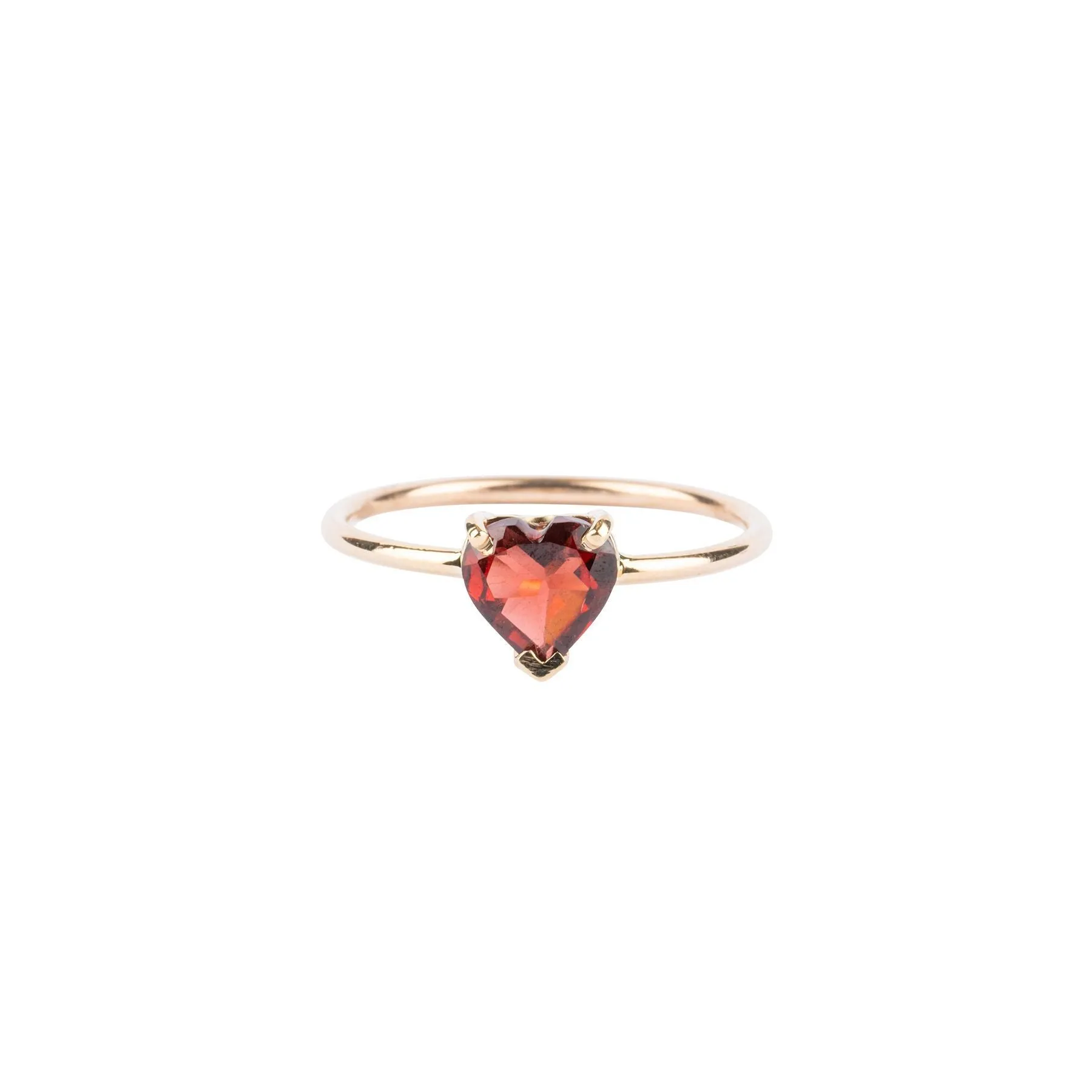 Garnet Heart Ring