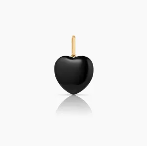 Gemma Onyx Heart Charm