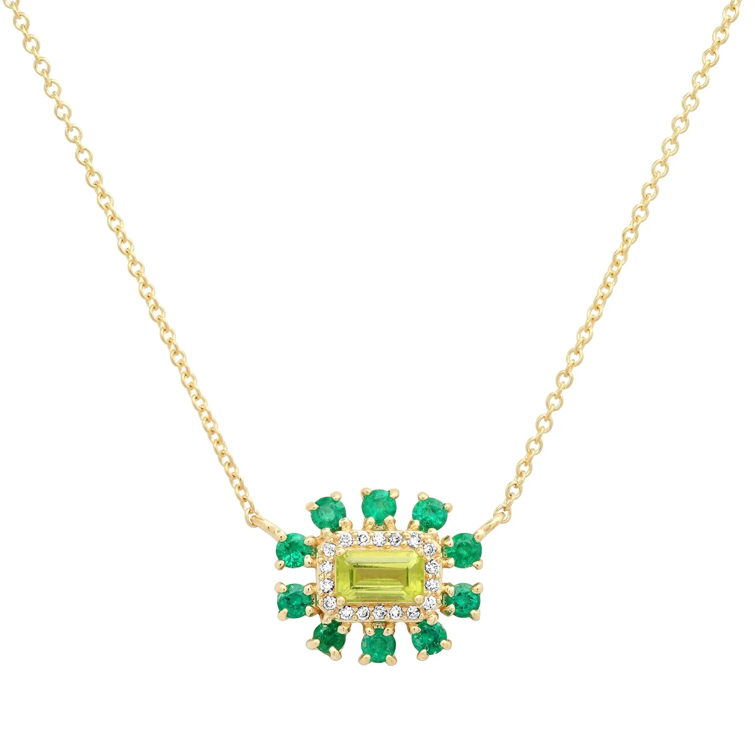 Gemstone & Diamond Garden Party Necklace