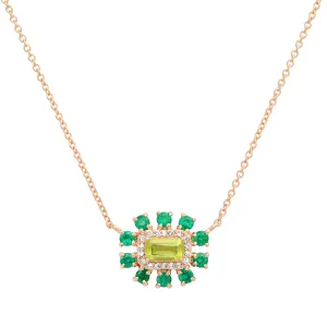 Gemstone & Diamond Garden Party Necklace