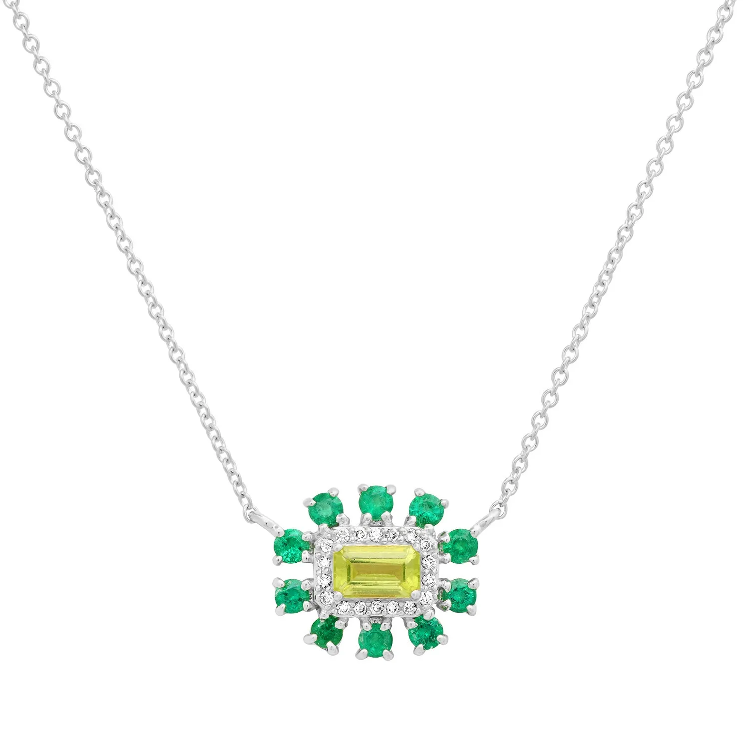 Gemstone & Diamond Garden Party Necklace