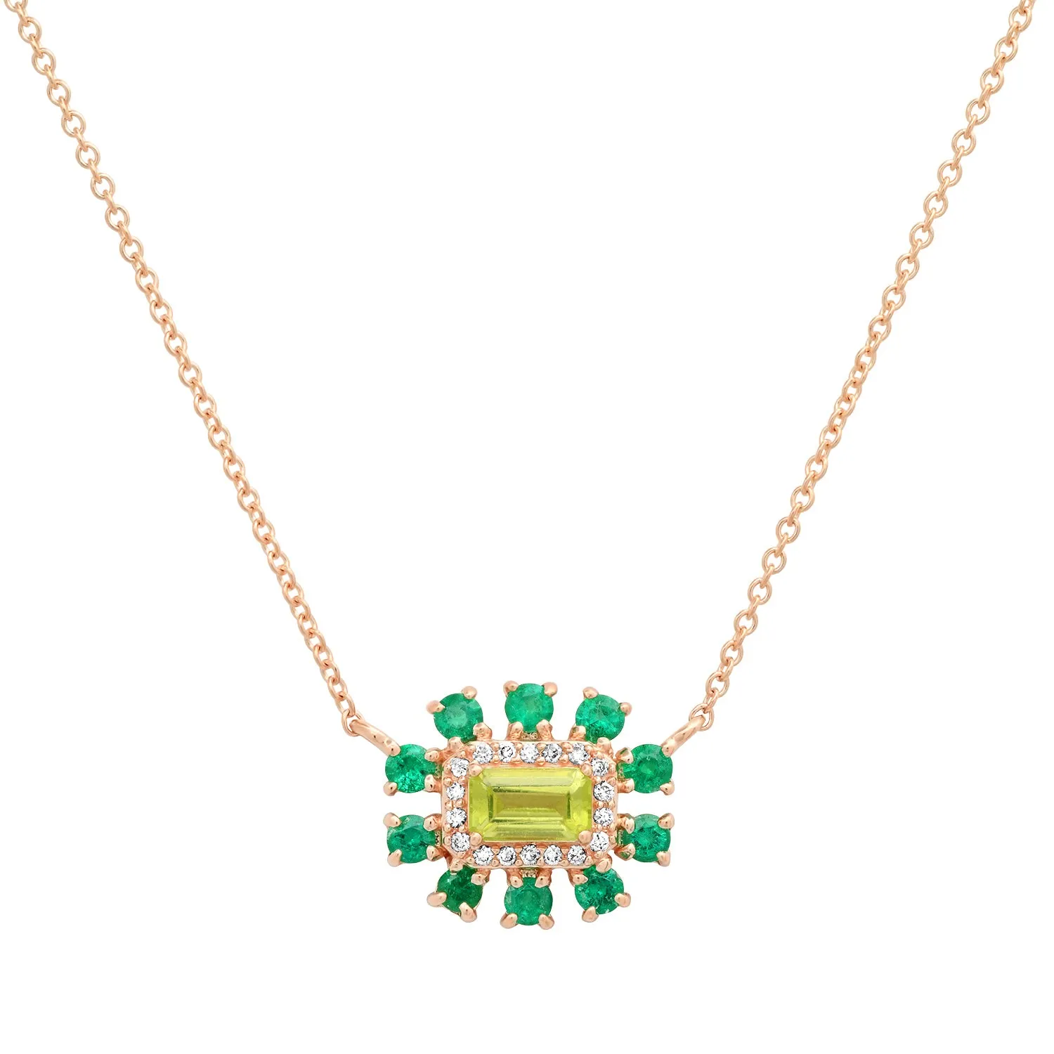 Gemstone & Diamond Garden Party Necklace