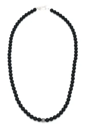 Gemstone Beaded Necklace with Sterling Spacer