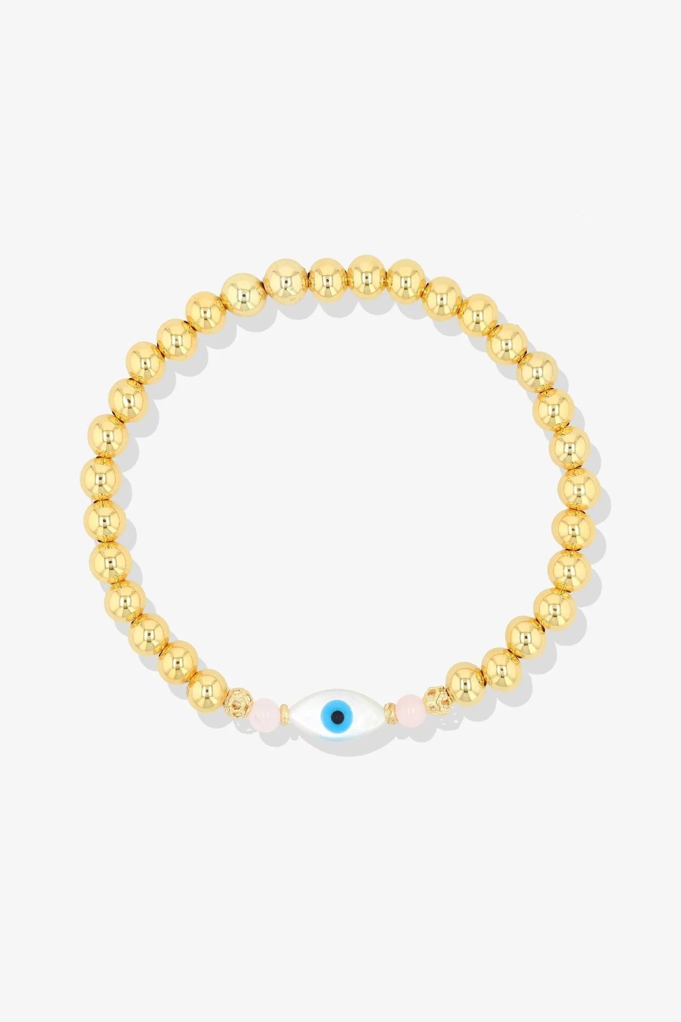 Gold Evil Eye Black Obsidian Bracelet