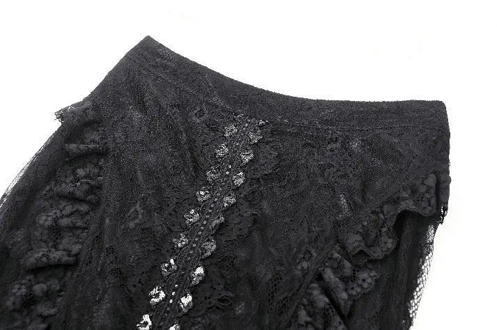 Gothic Lace and Mesh Mermaid Skirt KW365