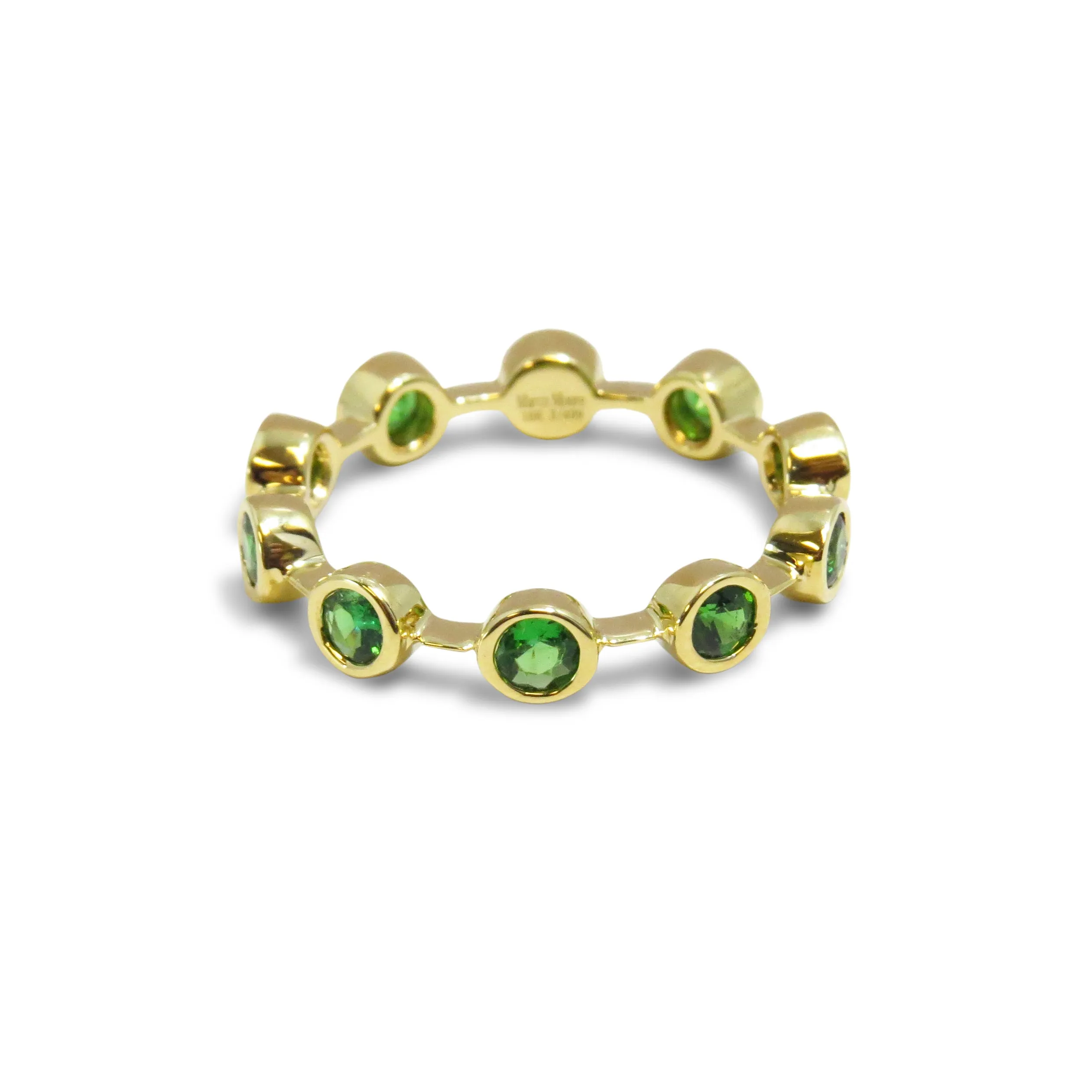 Green Garnet Eternity Band