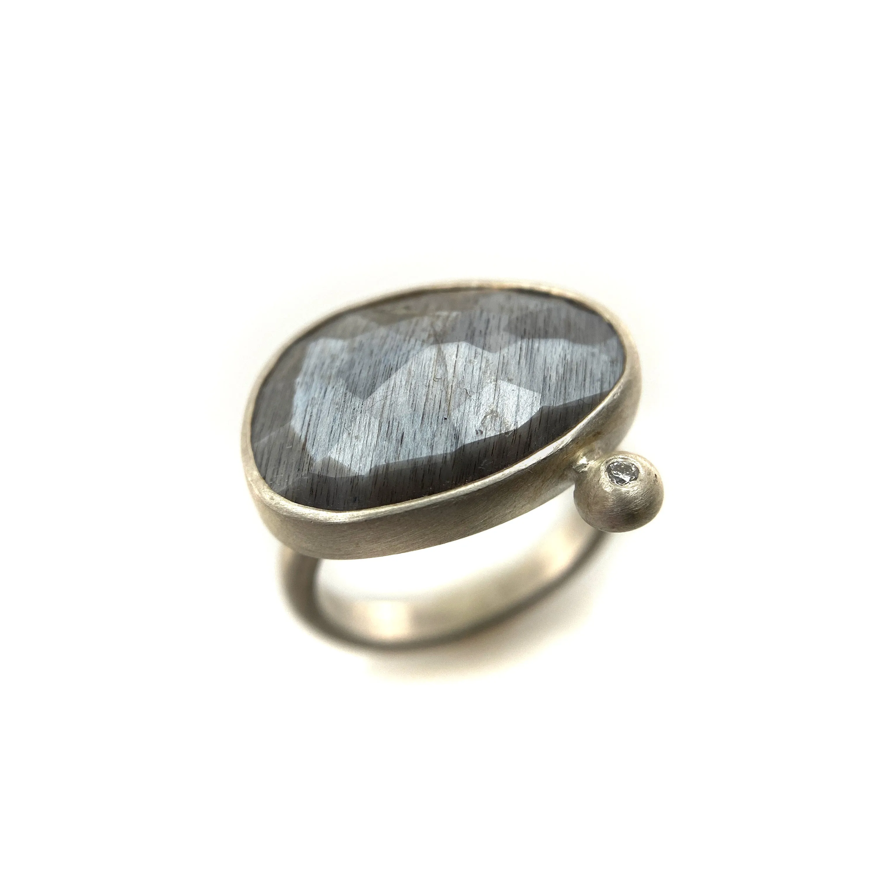 Grey Moonstone Ring