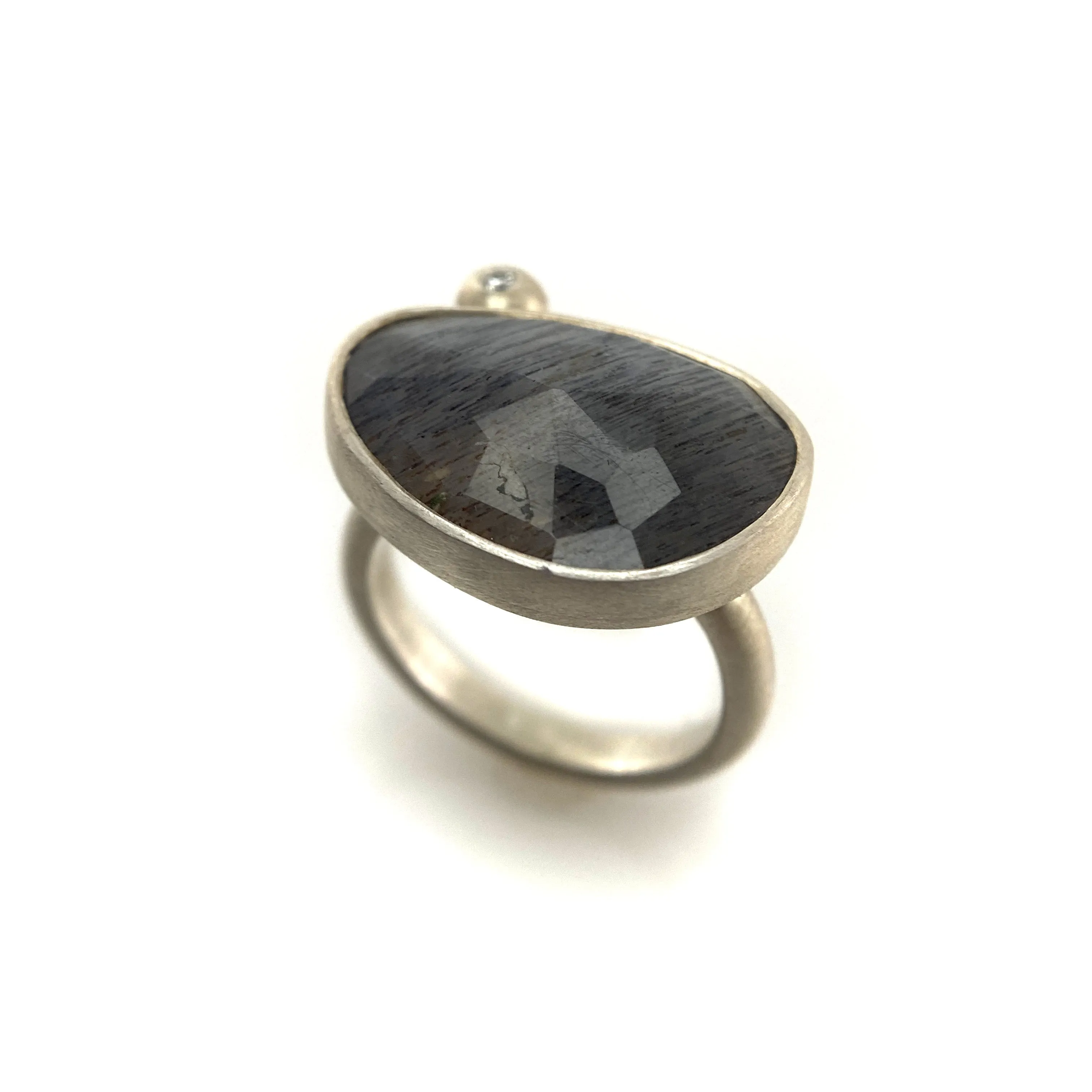 Grey Moonstone Ring