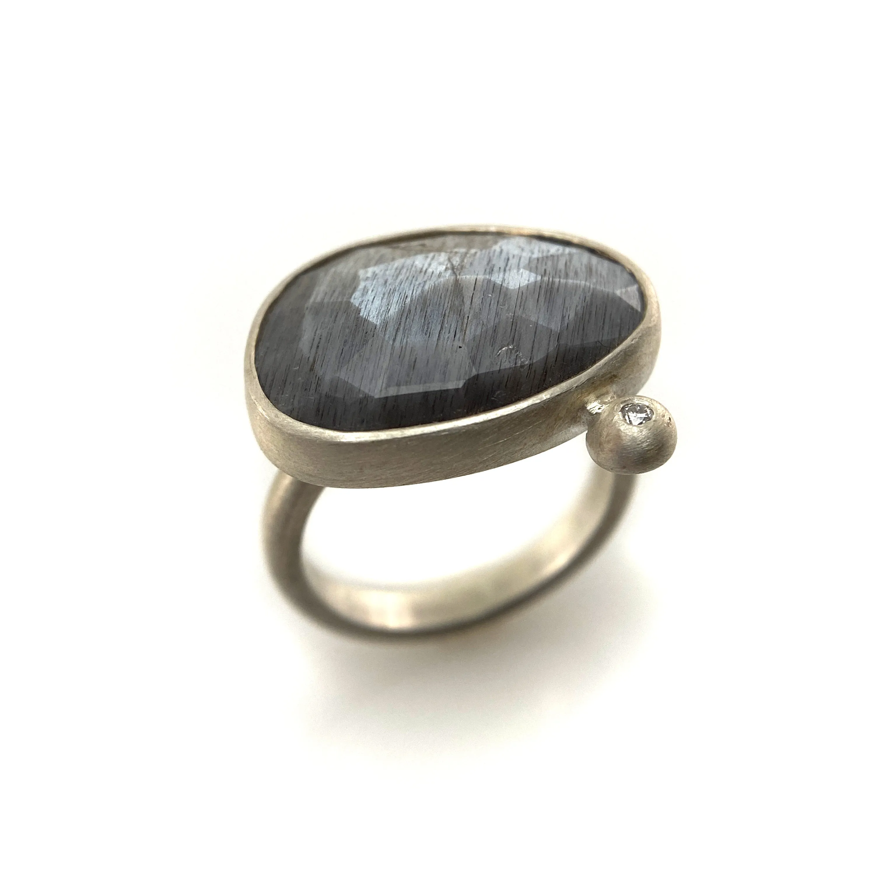 Grey Moonstone Ring
