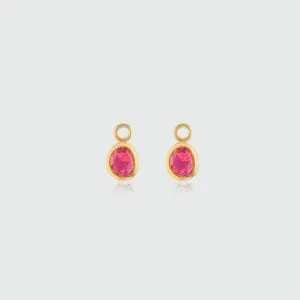Hampton Ruby & Gold Vermeil Interchangeable Gemstone Drops