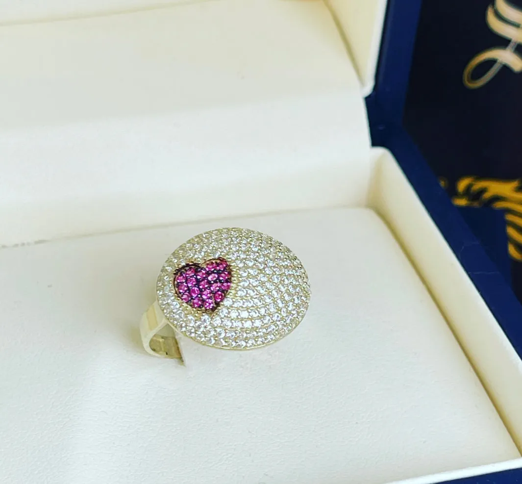 Heart cabochon ring