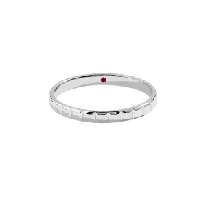 Ice Cube Band Ring in Silver