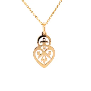 Jewel Yellow Gold Filigree Bauble Pendant