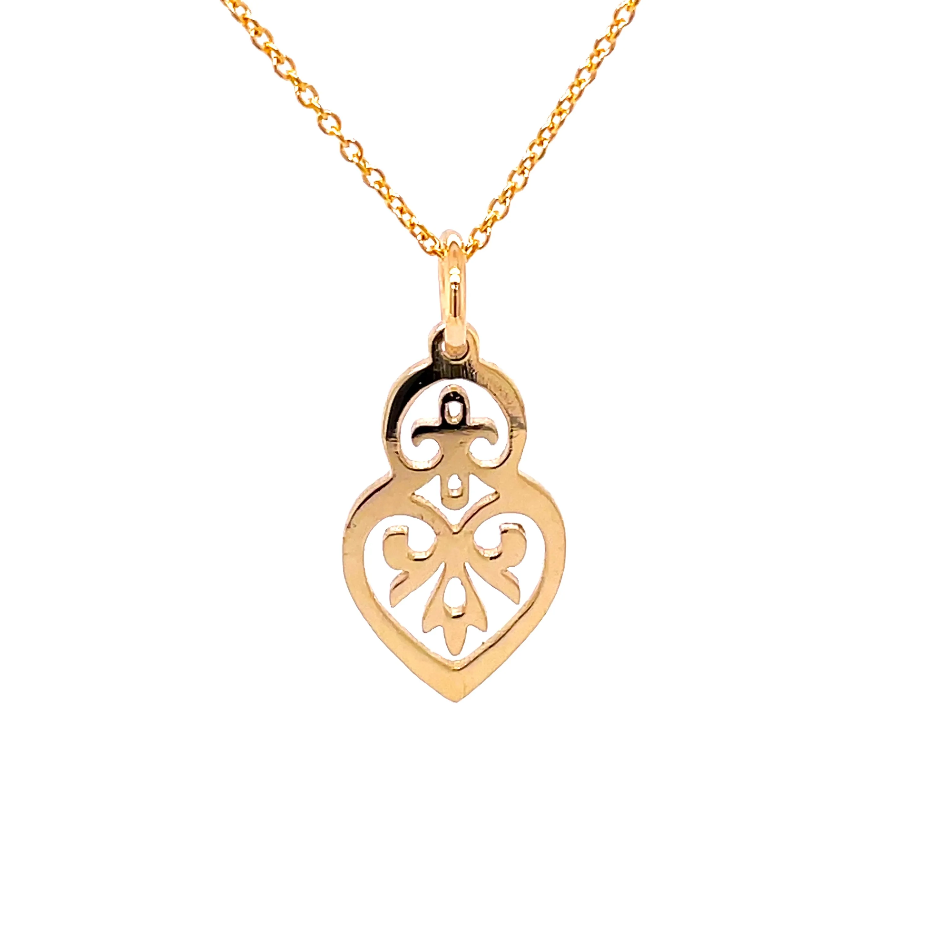 Jewel Yellow Gold Filigree Bauble Pendant