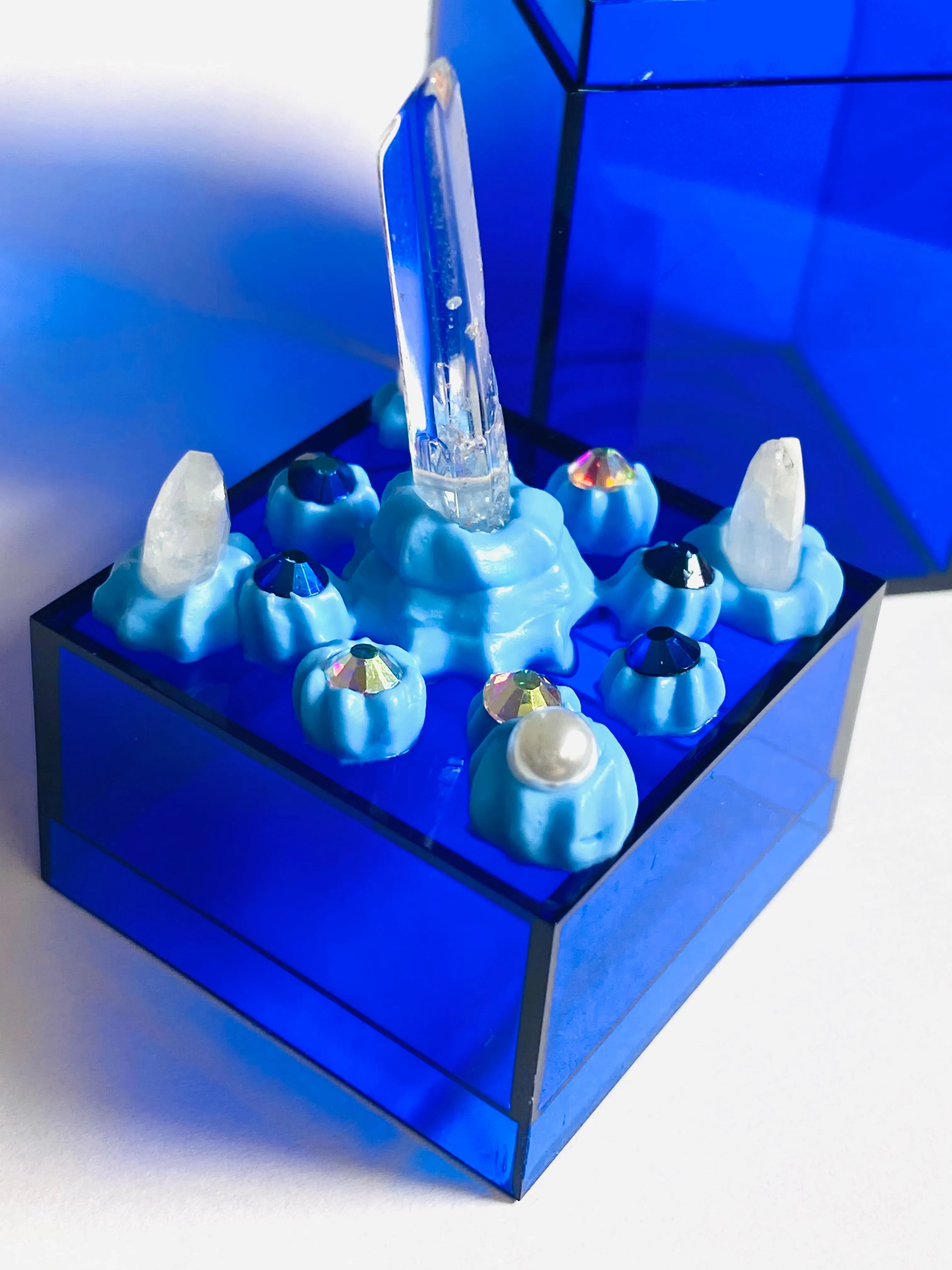 Jewelry Box/ quartz Crystal Jewelry Storage, Makeup Storage