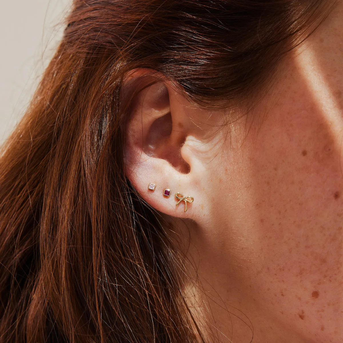 July Birthstone Stud Earrings