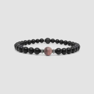 Kenton Michael Black Onyx with Botswana Agate Bracelet