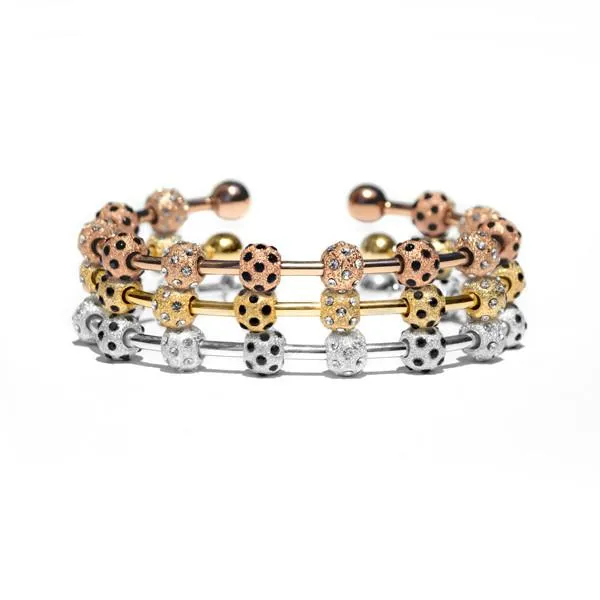 Ladybug Gold Crystal And Onyx Journal Bracelet