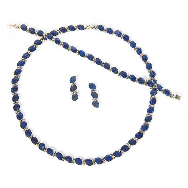 Lapis Lazuli Balanca Necklace Set | Handcrafted Jewelry Set | From the Chilean Andes