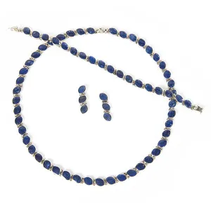 Lapis Lazuli Balanca Necklace Set | Handcrafted Jewelry Set | From the Chilean Andes